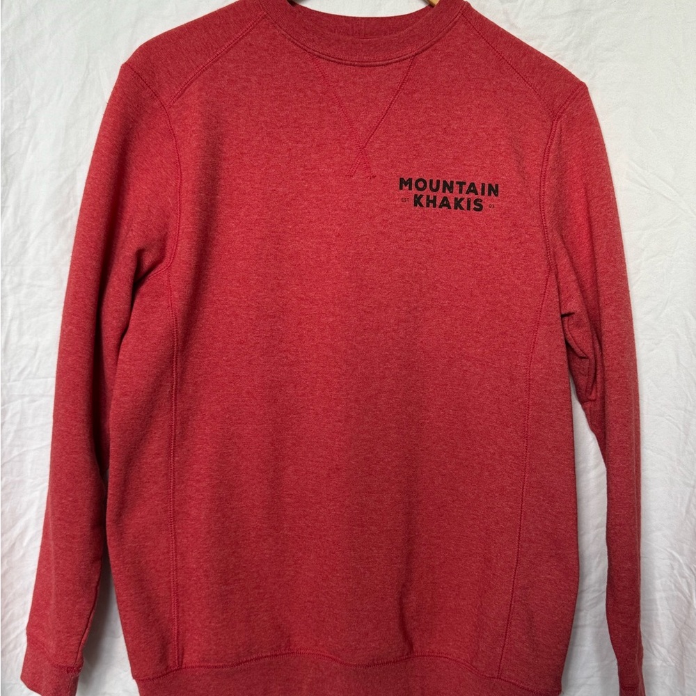 Mountain Khakis Red Logo Crewneck Sweater Small